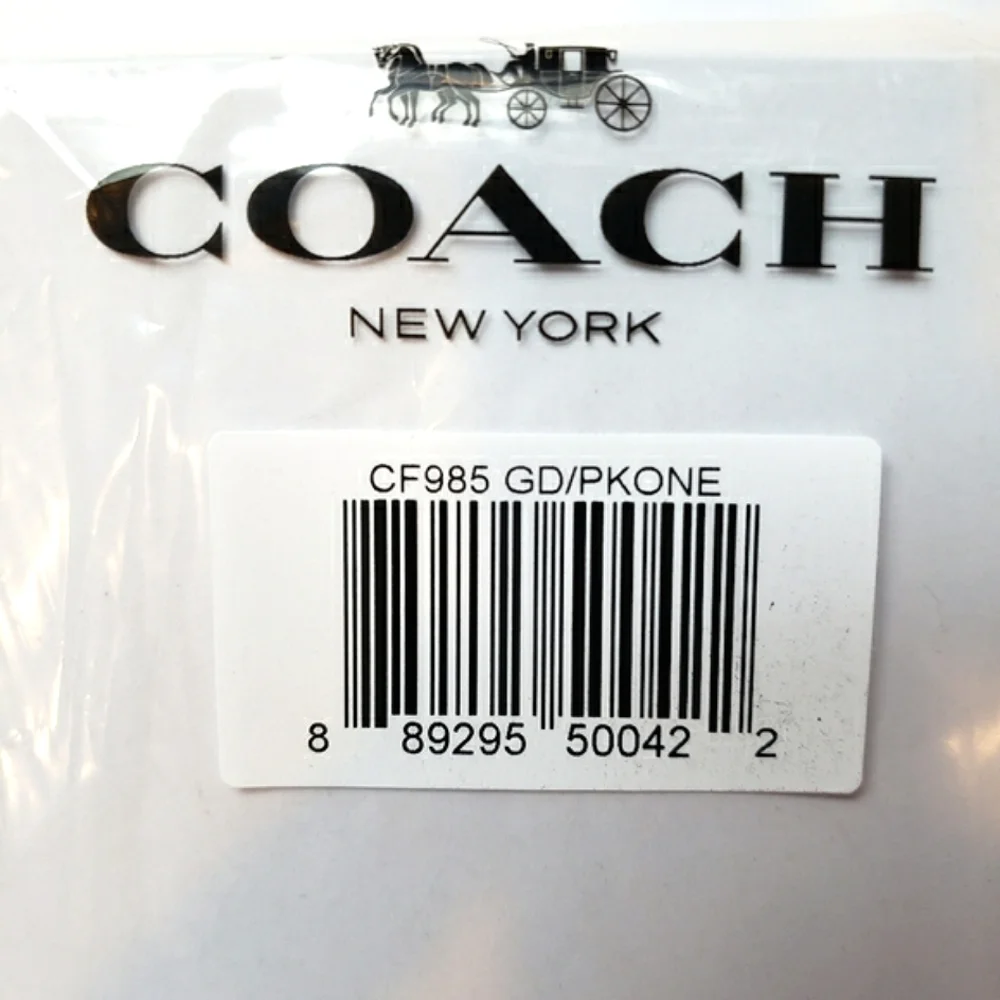 Coach Signature Star Earrings Set. 3 pairs in gift box. Pink, gold tone